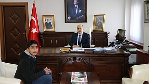 VALİYE MESAJ ATTI VALİ MAKAMINDA AĞIRLADI