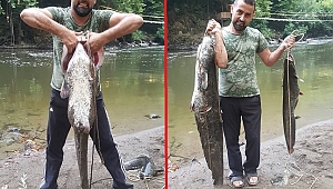 DEV YAYIN BALIĞINI ELLERİYLE YAKALADI