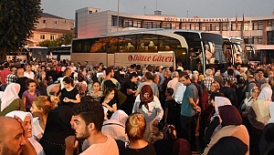HACI ADAYLARI KUTSAL TOPRAKLARA UĞURLANDI