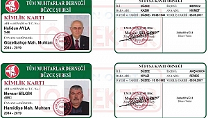 MUHTARLARA KİMLİK KARTI