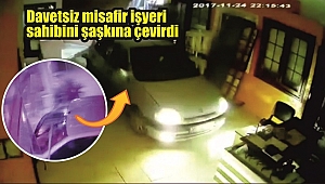 ARAÇ İŞYERİNE BÖYLE DALDI