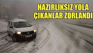BOLU DAĞI'NDA KAR ETKİLİ OLUYOR
