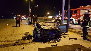 D-655'TE FECİ KAZA: 1 ÖLÜ 2 YARALI