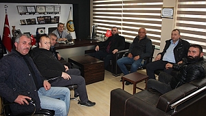 MİNİBÜSÇÜLERDEN ERTAN TAŞLI'YA ZİYARET