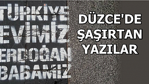 DÜZCE'DE ŞAŞIRTAN YAZILAR