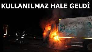 ÇÖP KAMYONETİ ALEV ALEV YADI