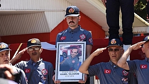 İTFAİYECİ SON YOLCULUĞUNA UĞURLANDI
