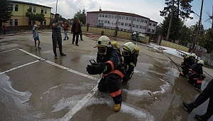 GÖNÜLLÜLERE YANGIN EĞİTİMİ VERİLDİ