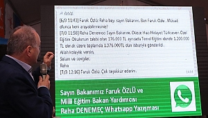 ÖZLÜ WHATSAP MESAJLARINI GÖSTERDİ,