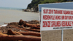 AKÇAKOCA'DA DENİZE GİRMEK YASAK