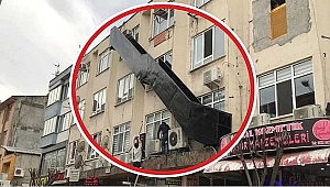 O YANGIN MERDİVENİ KAÇAK ÇIKTI!