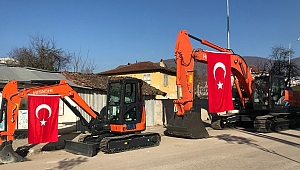 İŞ MAKİNELERİ HİBE EDİLDİ