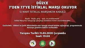 DÜZCE İSTİKLAL MARŞI'NI OKUYACAK