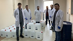 ÜNİVERSİTE KENDİ DEZENFEKTANINI ÜRETTİ