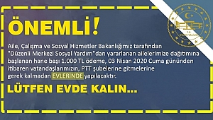 YARDIMLAR VATANDAŞLARIN EVİNE KADAR GETİRİLECEK