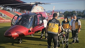 İSTANBUL'DAKİ HASTA AMBULANSLA DÜZCE'YE GETİRİLDİ