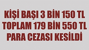 KARANTİNAYA UYMAYAN 57 KİŞİYE CEZA!