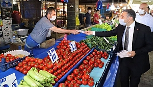 VALİ PAZARDA KORONA DENETİMİ YAPTI