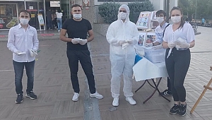 İYİ GENÇLER MASKE, ELDİVEN, DEZENFEKTAN DAĞITTI