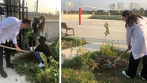 UĞUR OKULLARI DOĞAYA NEFES OLMAK İÇİN FİDAN DİKTİ