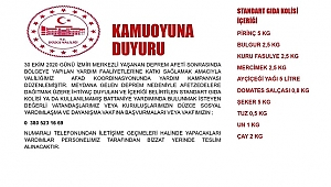 DÜZCE VALİLİĞİ İZMİR İÇİN YARDIM KAMPANYASI BAŞLATTI