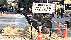 İSTANBUL CADDESİ’NDE ALT YAPI ÇALIŞMASI