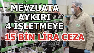 DÜZCE'DE GIDA İŞLETMELERİNE CEZA YAĞDI