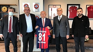 DÜZCESPOR YÖNETİMİNDEN NİHAT ÖZDEMİR'E ZİYARET
