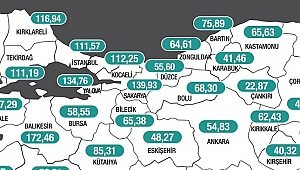 YENİ VAKA HARİTASI YAYINLANDI, DÜZCE'DE TABLO AYNI