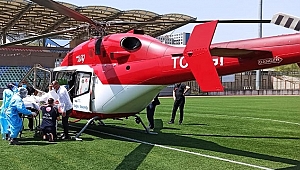 KADIN HASTA, HAVA AMBULANSI İLE ANKARA'YA NAKLEDİLDİ