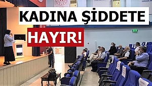 MUHTARLARA KADINA ŞİDDETLE MÜCADELE EĞİTİMİ VERİLDİ