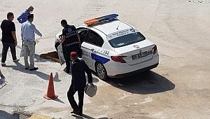 ZABITA ARACI BELEDİYENİN AÇTIĞI KUYUYA DÜŞTÜ
