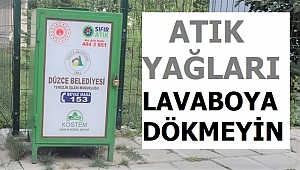 ATIK YAĞ KUMBARALARINA ÇÖP ATMAYIN!