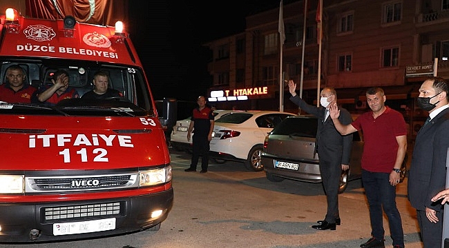 DÜZCE İTFAİYESİ SEL BÖLGESİNDE