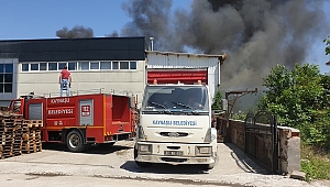 KAYNAŞLI'DA ÇEREZ FABRİKASINDA YANGIN ÇIKTI