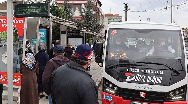 DÜZCE'DE TOPLU TAŞIMADA REKOR