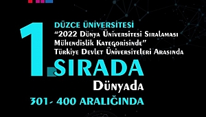 DÜZCE ÜNİVERSİTESİ MÜHENDİSLİK KATEGORİSİNDE 1.SIRADA YERİNİ ALDI