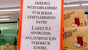 ŞEKER SATIŞINA SINIRLAMA