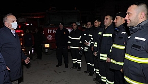 BAŞKAN ÖZLÜ'DEN İTFAİYE EKİPLERİNE TEŞEKKÜR