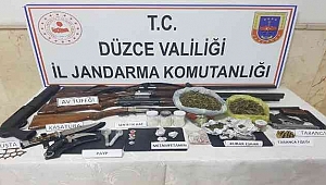 DÜZCE'DE UYUŞTURUCU VE SİLAH KAÇAKÇILIĞI OPERASYONU