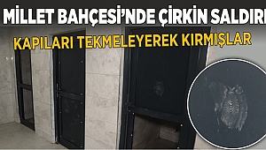 MİLLET BAHÇESİNDEKİ UMUMİ TUVALETİN KAPISI KIRILDI