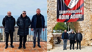 KIRMIZI LACİVERTLİ BAYRAK ALANYA KALESİNE ASILDI