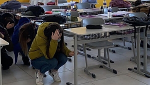 OKULLARDA DEPREM TATBİKATI