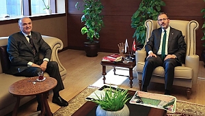 BAŞKAN ÖZLÜ, STADYUM İÇİN BAKAN KASAPOĞLU İLE GÖRÜŞTÜ