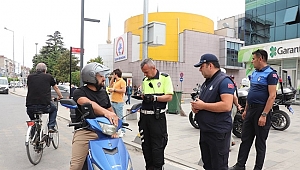TRAFİĞE KAPALI CADDEDE MTOSİKLET DENETİMİ