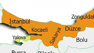 METEOROLOJİ DÜZCE İÇİN TURUNCU UYARI VERDİ
