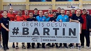 BASIN VE SGK VOLEYBOL TAKIMLARINDAN ANLAMLI PANKART
