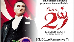 KAMYONCULAR KOOPERATİFİ'NDEN CUMHURİYET BAYRAMI KUTLAMASI