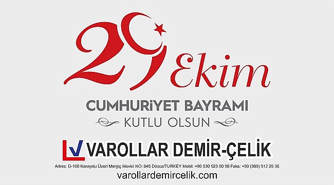 VAROLLAR DEMİR ÇELİK'TEN CUMHURİYET BAYRAMI KUTLAMASI