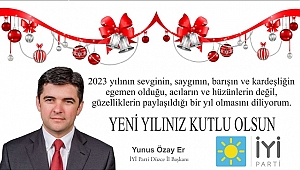 YUNUS ÖZAY ER YENİ YILINIZI KUTLADI